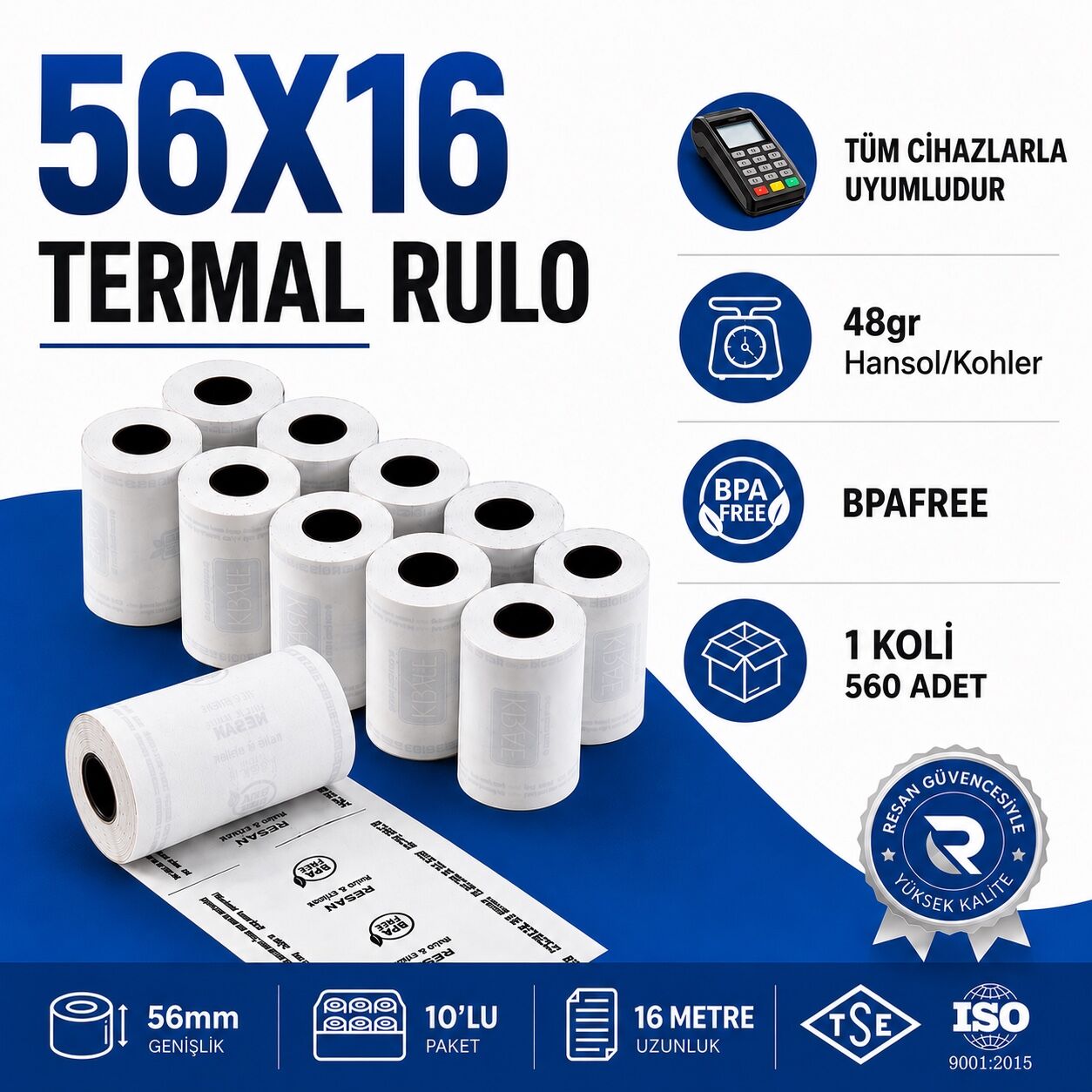 56X16 TERMAL RULO 16 MT