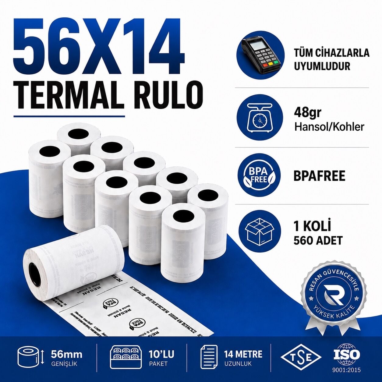 56X14 TERMAL RULO 14 MT