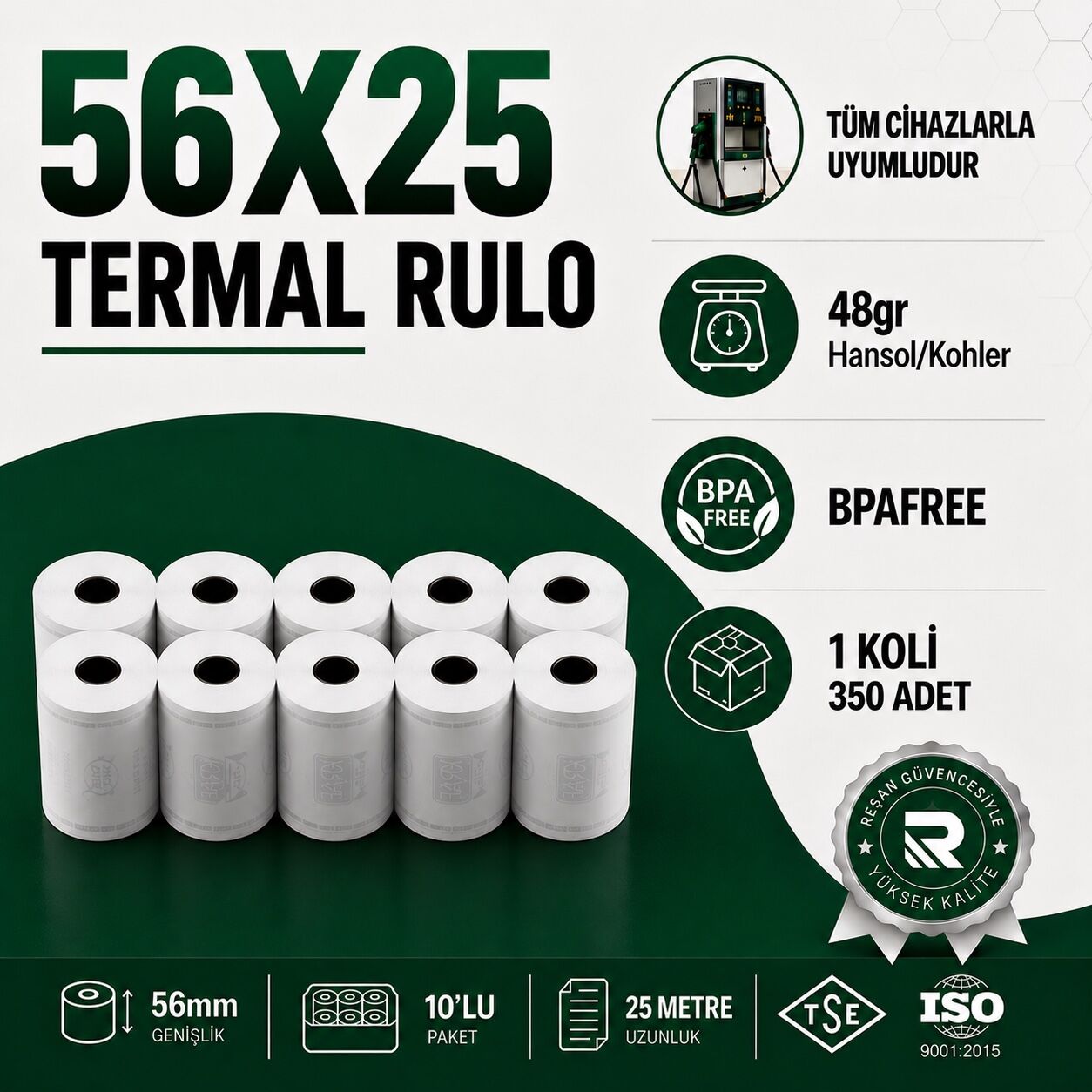 56X25 TERMAL RULO 25 MT