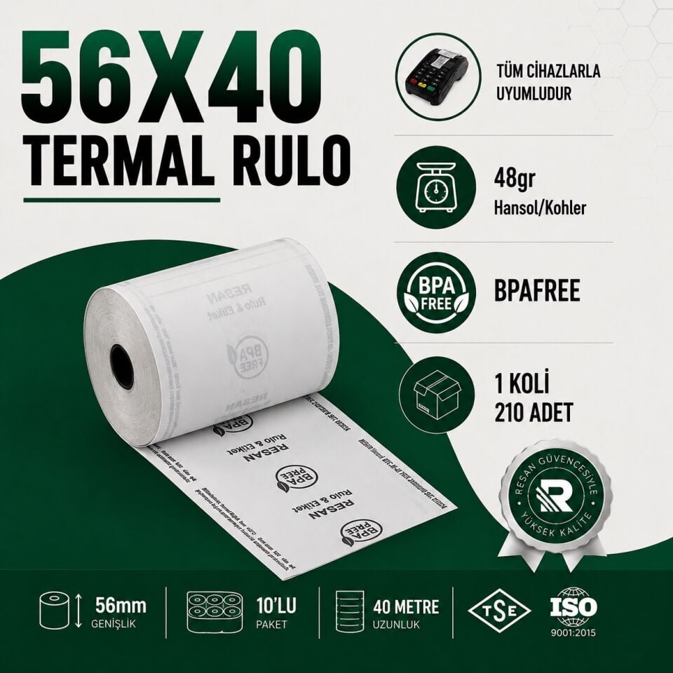 56X40 TERMAL RULO 40 MT