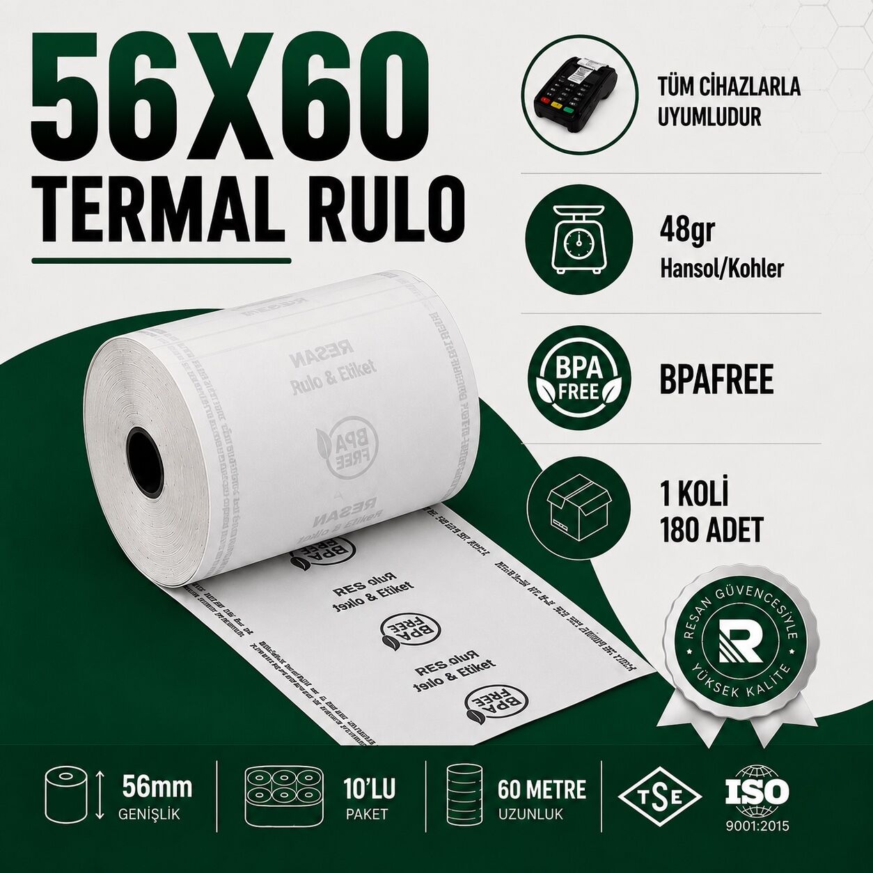 56X60 TERMAL RULO 60 MT