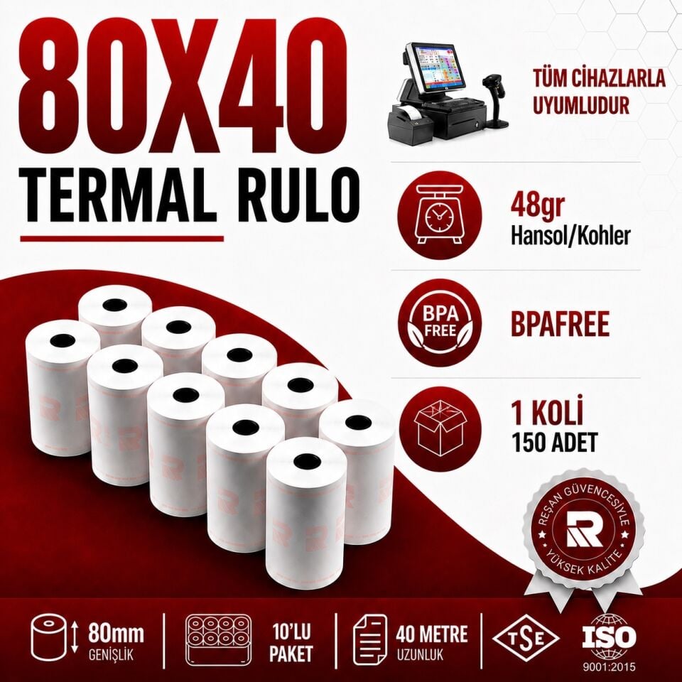 80X40 TERMAL RULO 40 MT