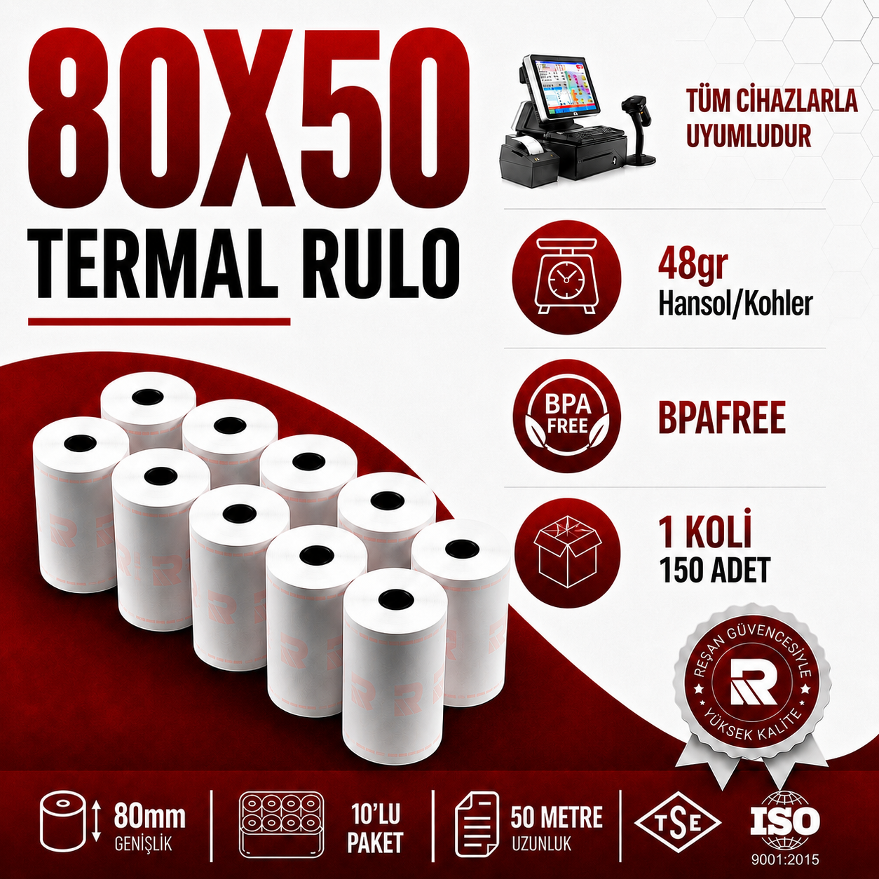 80X50 TERMAL RULO 50 MT