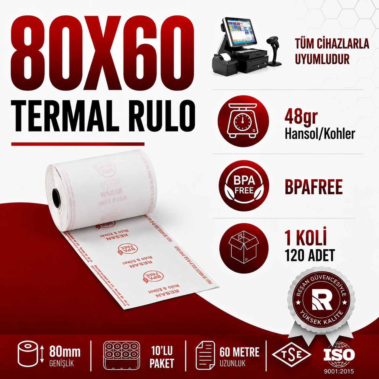 80X60 TERMAL RULO 60 MT